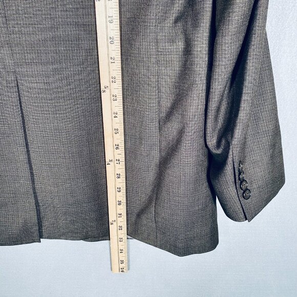 Hart Schaffner Marx Suit Mens 44R Brown Wool 2 Piece Blazer Pants 34x30 Union - Picture 13 of 16